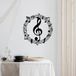 Stijlvol zwart decoratief metalen wandaccessoire, 63 x 70 cm