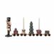 Bloomingville Vadim Kersttrein, notenkraker-decoratie, 45 cm, FSC-hout, rood-groen