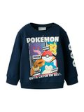 NAME IT Sweatshirt 'NMMSIBO POKEMON' donkerblauw / donkerlila / oranje / wit