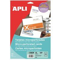 APLI 10608 - Microgeperforeerde visitekaartjes mat 200 g 10 vellen