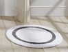Better Trends 100% Katoen in Race Track Patroon, Wit & Grijs, 76 cm Rond