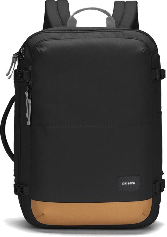 Pacsafe GO Carry-on Rugzak - 34L - RFID - Anti-diefstal - Waterafstotend - Handbagage - Gerecycled - Jet Black