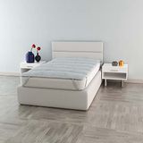 Topper voor eenpersoonsbed, 80 x 195 cm, gemaakt in Italië, met biokeramische vezels voor maximaal comfort