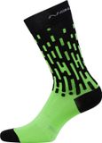 Nalini - Unisex - Fietssokken Zomer - Ademende Wielrensokken - Sneldrogend - Groen - Zwart - AHS FULMINE H22 - XS