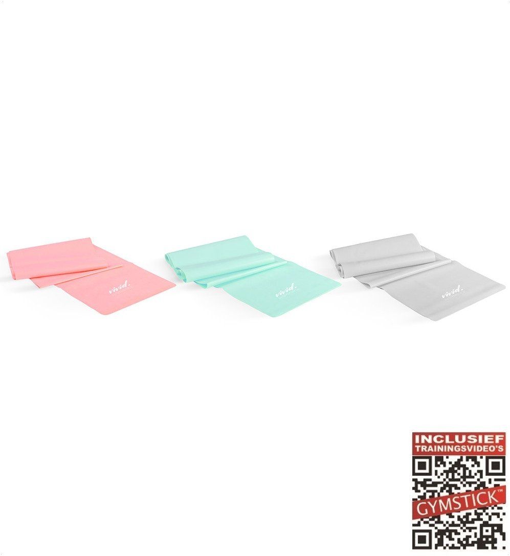 Gymstick Vivid Exercise Bands Set - 3 Stuks - Met Online Trainingsvideo's