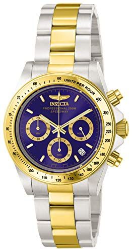 Invicta 3644 Speedway Unisex horloge Roestvrij staal kwarts Blauwe wijzerplaat