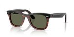 Ray-Ban Zonnebril 0RB2240 144058 Wayfarer Black on Havanna Groen Glas Acetaat Unisex