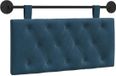 vidaXL - Hangend hoofdbord - Blauw - Fluweel