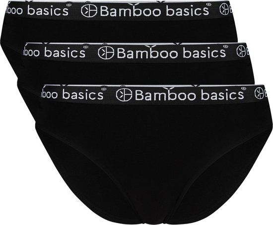 Bamboo Basics Yara Bamboo Slips - 3-Pack - Black - Women's L