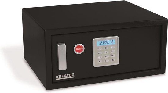 Kreator KRT692012 Elektronische Kluis - 20 x 43 x 35 cm - Zwart