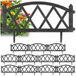Vilde Bordure De Plate-bande - Lot De 12 - 57x25 Cm - Résistante Aux Uv - Plastique - Clôture De Protection Grise