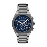 Armani Exchange Herenhorloge, automatisch uurwerk, 46 mm behuizing met roestvrij staal, leer of siliconen band