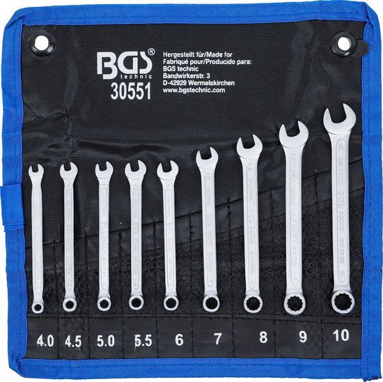 BGS Steekringsleutelset 4 - 10 mm 9 delig