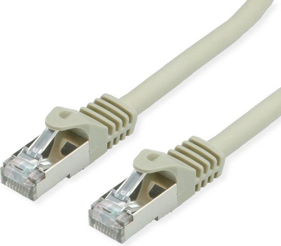 Value S/FTP-kabel Cat.7, met RJ-45-connectoren (500 MHz / Klasse EA), grijs, 5 m