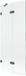 Mexen Lunar badwand 2-delig links 80 x 150 cm, transparant, gun metal