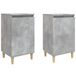 VidaXL Nachtkastjes 2 stuks Betonkleur Hout 40x35x70 cm