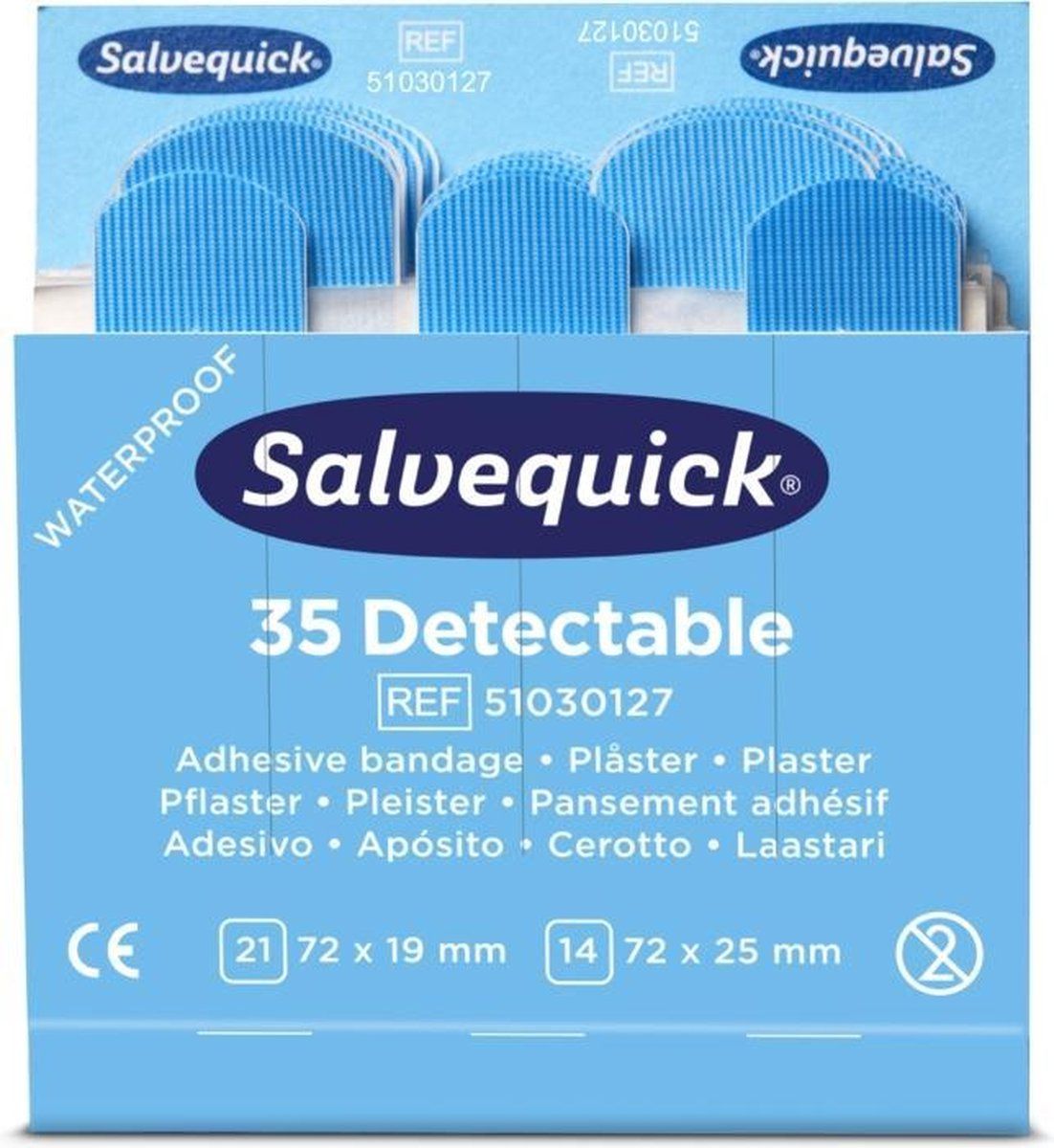 Salvequick Navulling Detectie Blauw 67350 - 7310610019327