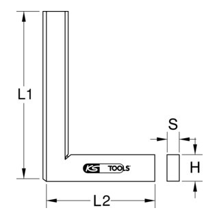 KS Tools KS Tools vlakke hoek volgens DIN 875/1, 150mm Aantal:1