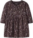 NAME IT Jurk Print Biologisch katoen Chocolate Plum1