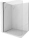 Mexen Kioto-R L paroi de douche Walk-in arrondi 80 x 200 cm, transparent, noir