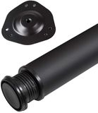 Sotech 1 pièce Pied de table Hauteur 710 mm Ø 80 mm acier avec surface noire chargeable jusqu'à 75 kg Pied de bureau avec réglage en hauteur de 32 mm
