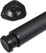 Sotech 1 pièce Pied de table Hauteur 710 mm Ø 80 mm acier avec surface noire chargeable jusqu'à 75 kg Pied de bureau avec réglage en hauteur de 32 mm