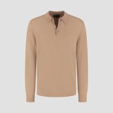 MERSO Polo – Longsleeve Trui – 100% Merino Wol – Sahara Sand
