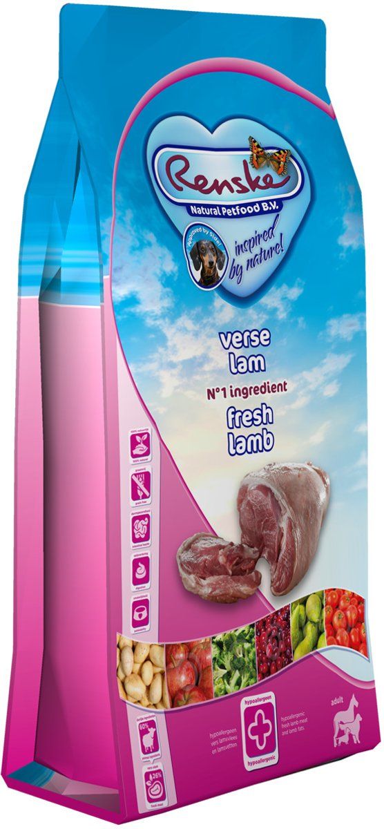 Renske Super Premium Adult Lam Graanvrij Hondenvoer 12 kg