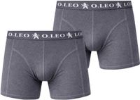 O.Leo Boxershort Heren Grijs Maat S - 2 Stuks