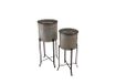 Creative Co-op Plantenbak, Metaal, Zilver, 30-3/4"H