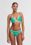 Urban Classics Retro Triangle Bikini set - M - Groen/Wit