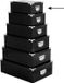 5five Opbergdoos - Zwart - Karton - L28 x B19.5 x H11 cm