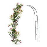 Relaxdays Rozenboog Metaal, 240 cm, Plantensteun voor Rozen en Klimplanten, Vrijstaand, Weerbestendig, Groen