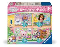 Ravensburger - Puzzle 4 dans une boîte : maison de poupée Gabby's Dollhouse