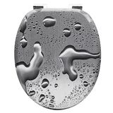WOLTU Toiletbril Wc-deksel Toiletdeksel in MDF met softclose scharnier,Toiletzitting WC bril antibacterieel,WS2580