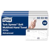 Tork Xpress Zachte Multifold Handdoeken Wit H2, Advanced, 2-laags, Z-vouw, Absorberend, 3 x 7 x 180 vellen, 600289