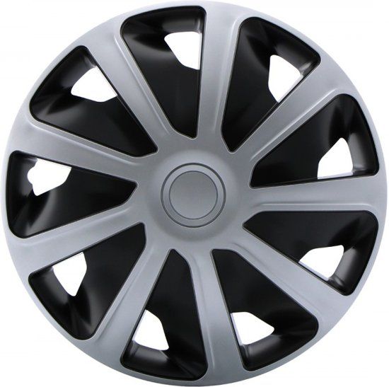 Versaco Wieldoppen Craft Silver/Black (Bolle Velgen) 16 inch - Set van 4