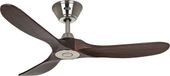 Casafan Eco Genuino 122 BN-NB Plafondventilator Chroom geborsteld met notenkleurige vleugels 122 cm
