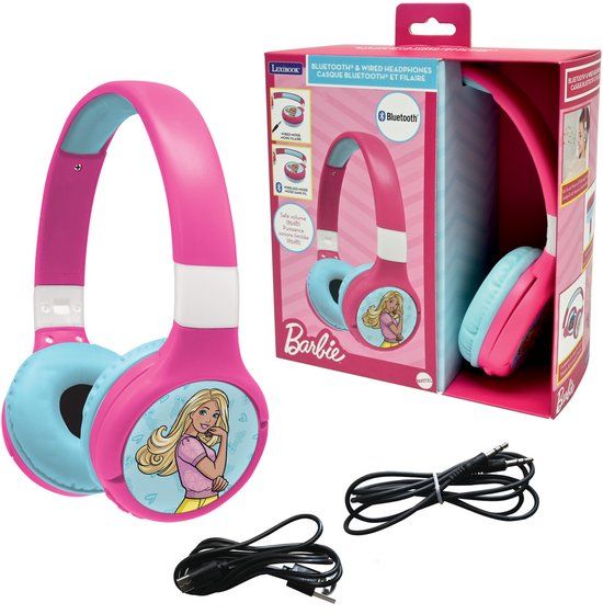 Lexibook Barbie 2-in-1 Bluetooth & Bedrade Koptelefoon met Veilige Volumebeperking