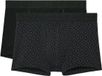HOM Neels Boxer briefs H01 2pack - Zwart/zwart print - Mannen - S