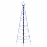 vidaXL - LED - Kerstboom - met - Grondspikes - Blauw - 250 - cm - IJzer