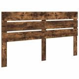 vidaXL Hoofdbord Rook Eiken Bewerkt Hout