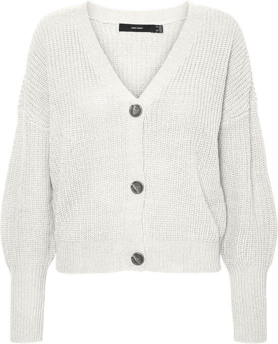 VERO MODA VMLEA LS V-NECK CUFF CARDIGAN NOOS Women's Cardigan - Size XL - Cloud Dancer