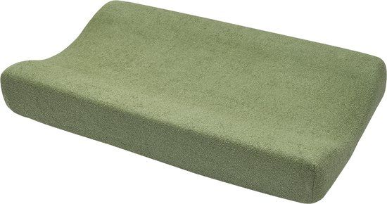 Meyco Baby Uni aankleedkussenhoes - badstof - olive green - 50x70cm