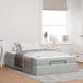 vidaXL Bedframe met matras, lichtgrijs, 120 x 200 cm, fluweel