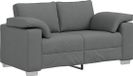 vidaXL Loveseat Gris foncé Tissu 160 cm
