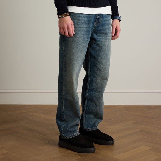 Manfield - Heren - Zwarte suède loafers - Maat 47