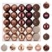 vidaXL - Kerstballenset - 50 stuks - Champagne en bruin - 8 cm - Polystyreen