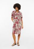 s.Oliver Jurk Koraal Zebraprint Viscose/Katoen Maat 36