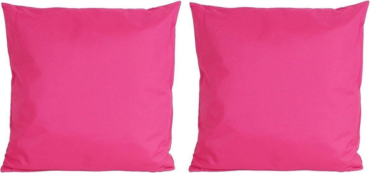Anna's Collection Set of 2 Cushions Fuchsia Pink 45x45cm - Indoor/Outdoor